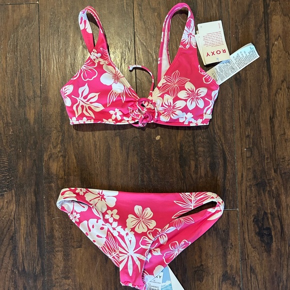 Roxy Pink Floral Bikini Set - Picture 2 of 7